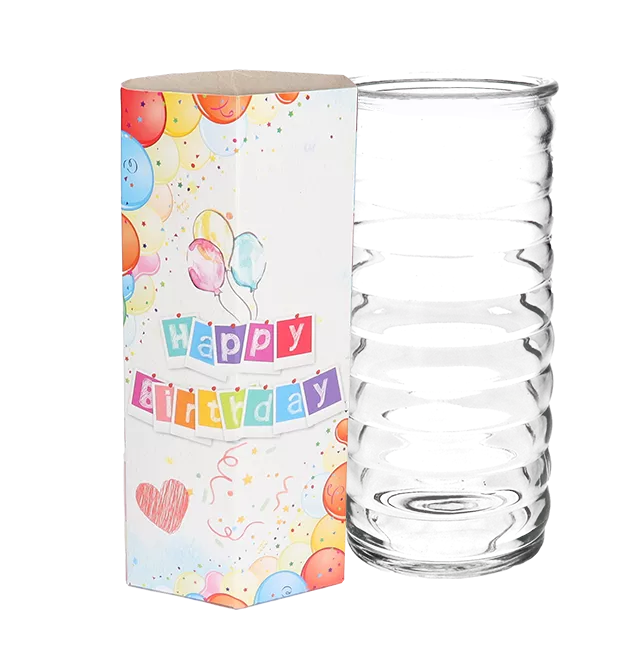 Vase "Happy Birthday" (bis 30 Stiele)
