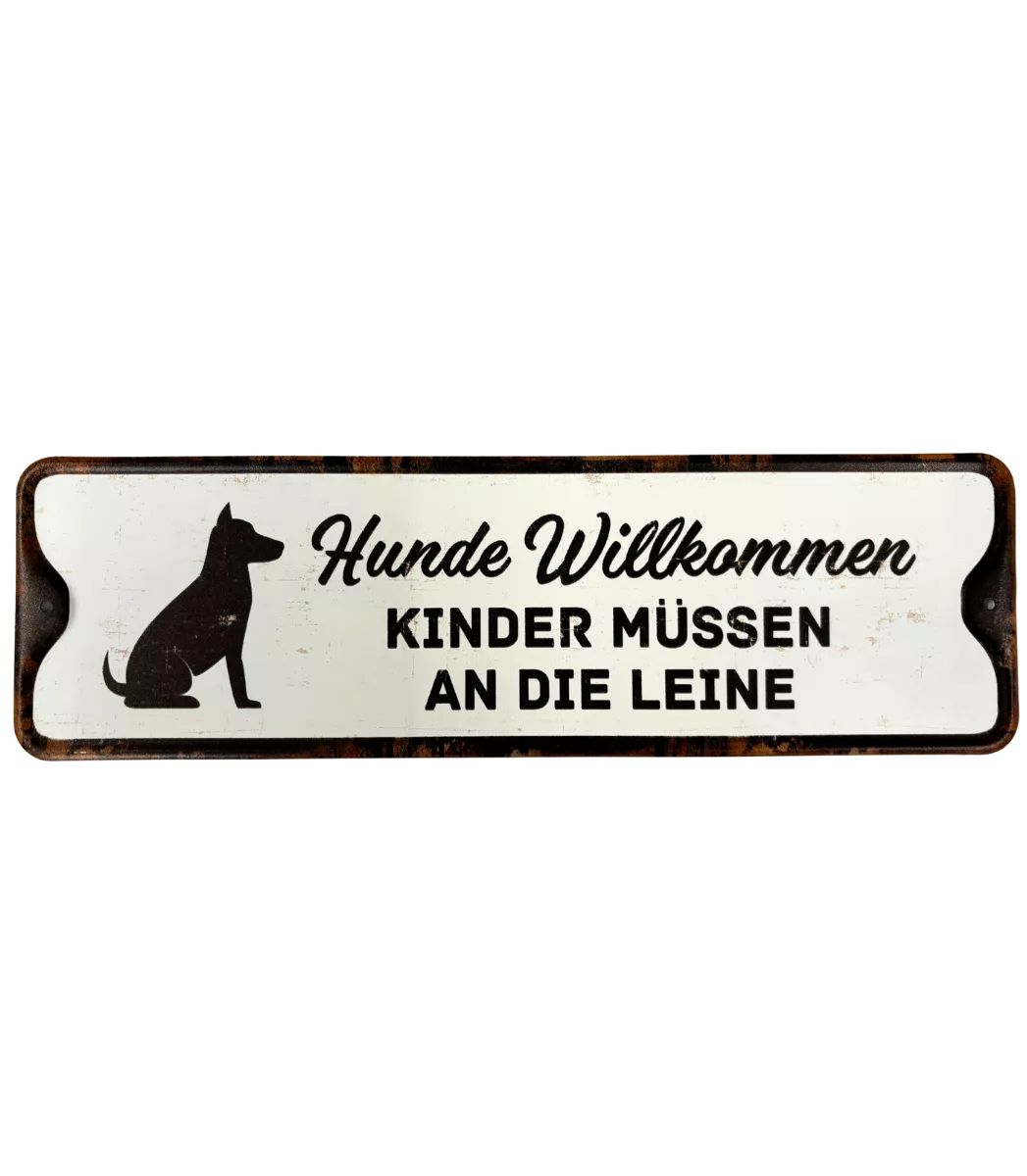 Schild "Hunde willkommen"