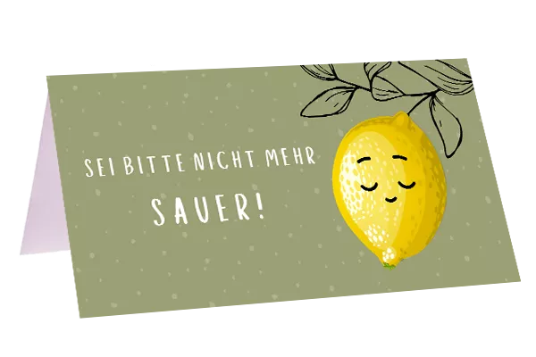 Sei nicht mehr sauer