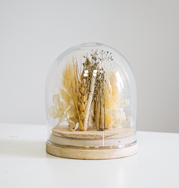 Glasglocke Beige 8x10cm