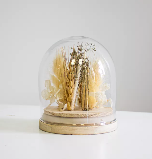 Glasglocke Beige 8x10cm