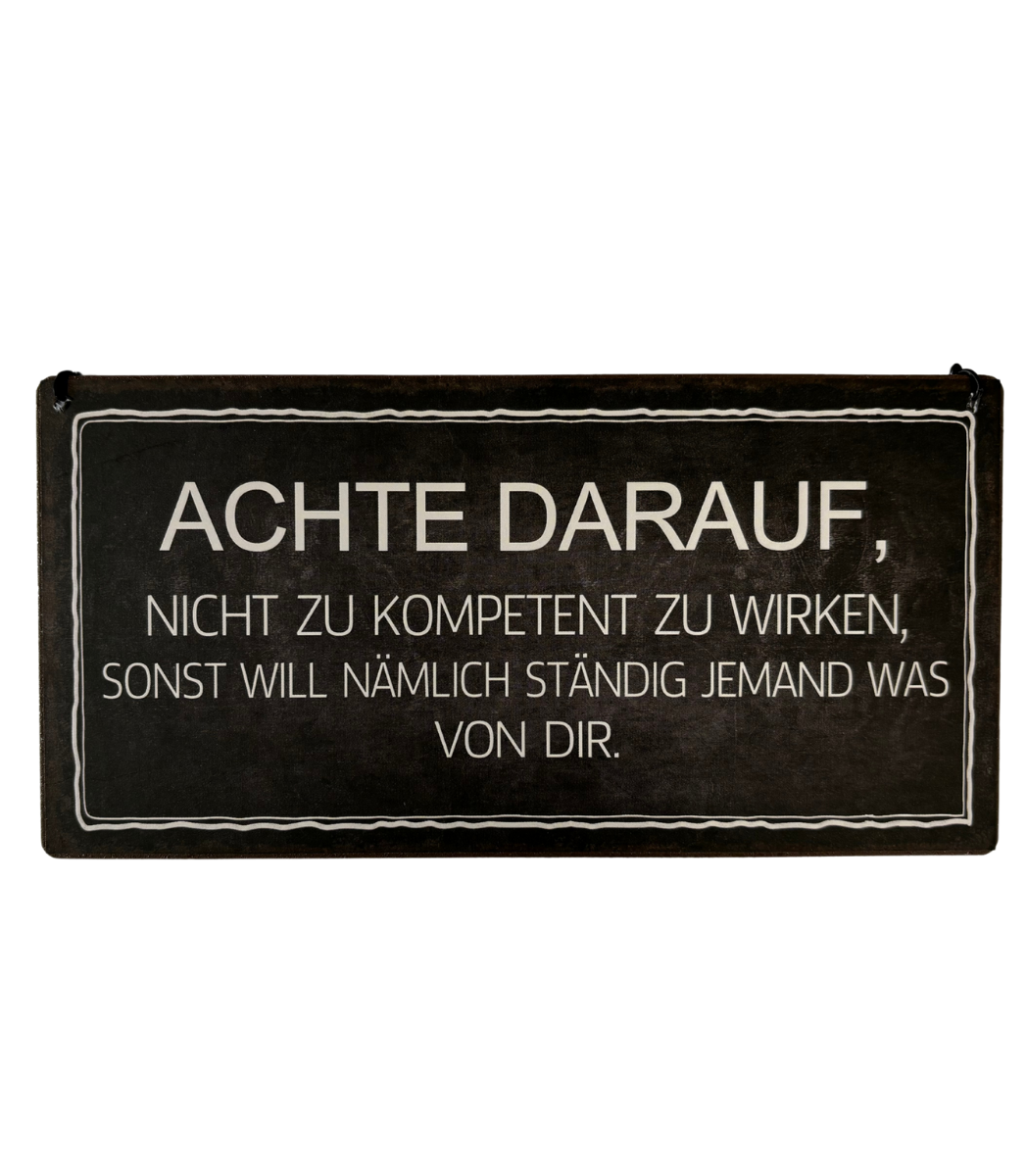 Schild "Kompetenz"