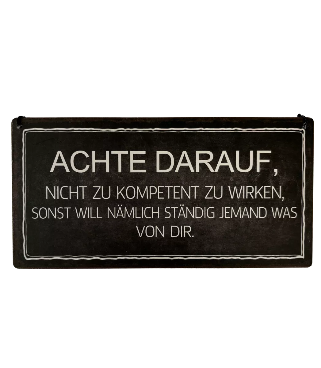 Schild "Kompetenz"