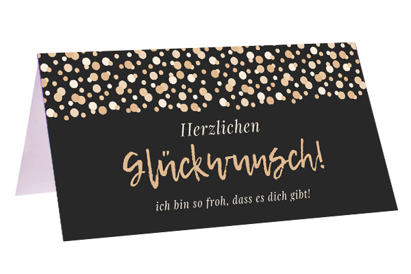 Herzlichen Glückwunsch ich bin so froh, dass es dich gibt!