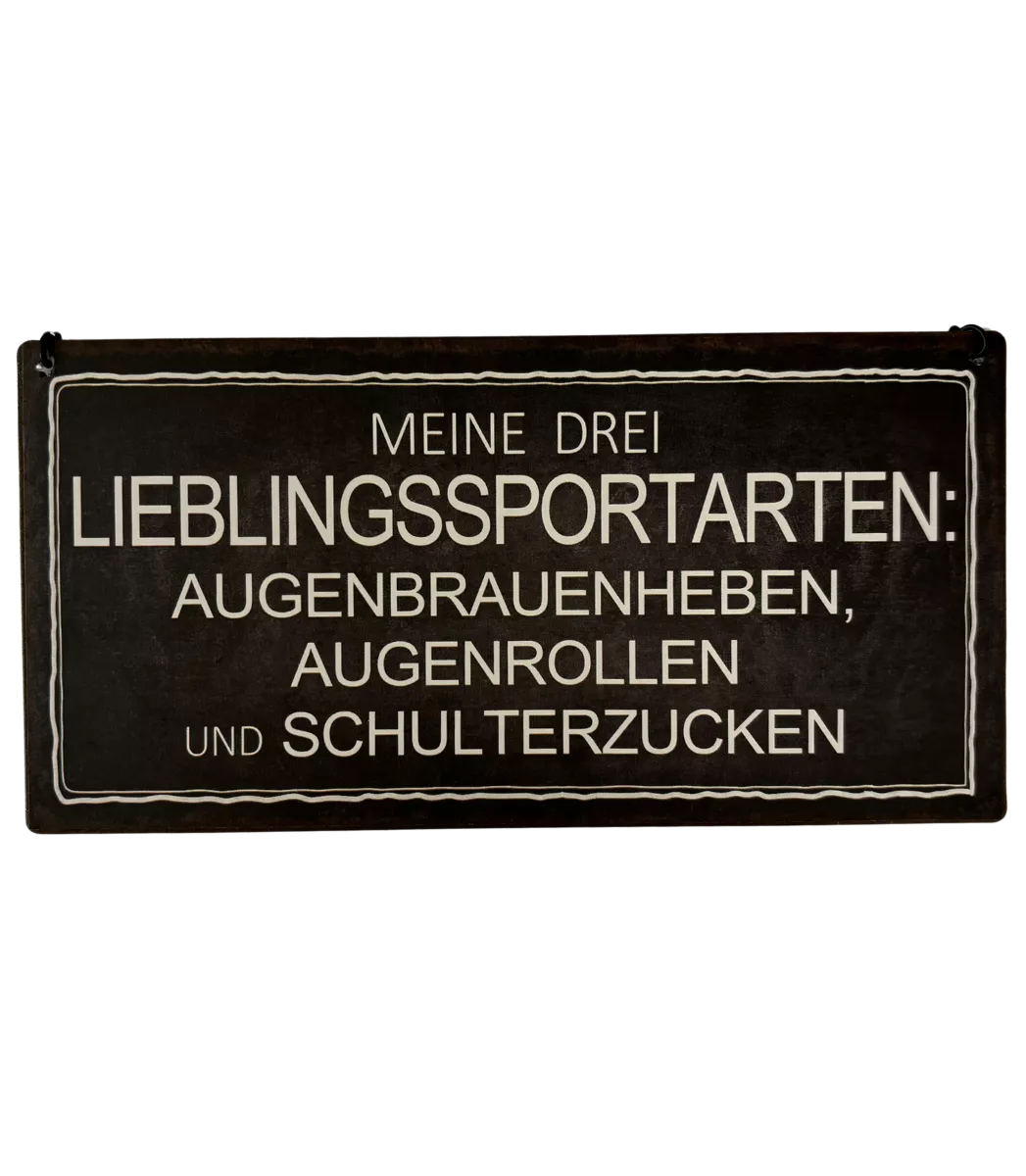 Schild "Lieblingssportarten"