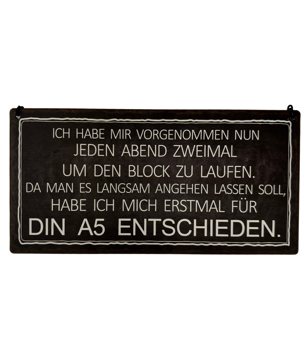 Schild "DIN A5"