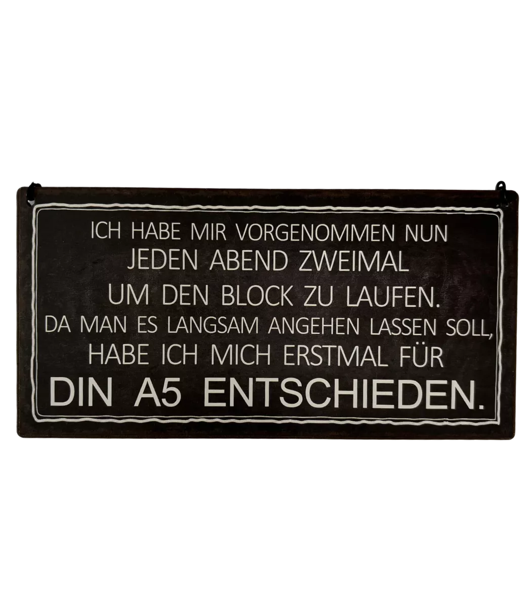 Schild "DIN A5"