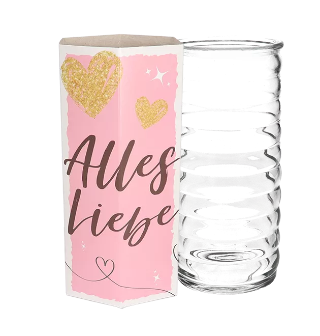 Vase "Alles Liebe" (bis 30 Stiele)