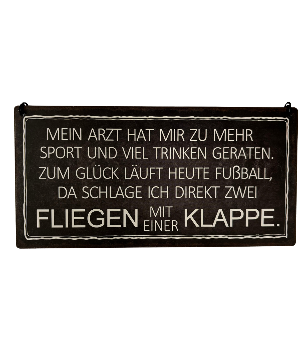 Schild "Zwei Fliegen"