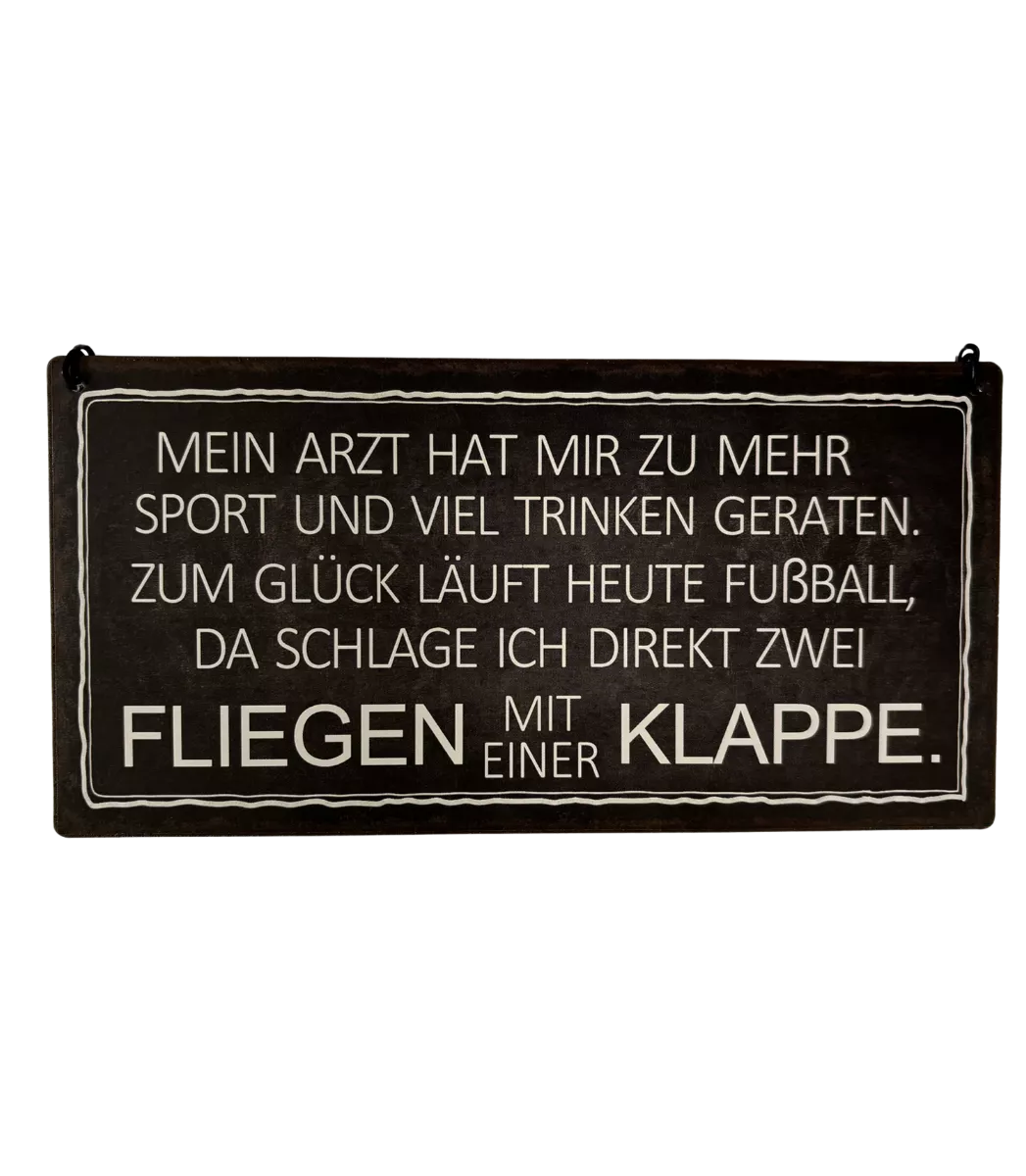 Schild "Zwei Fliegen"