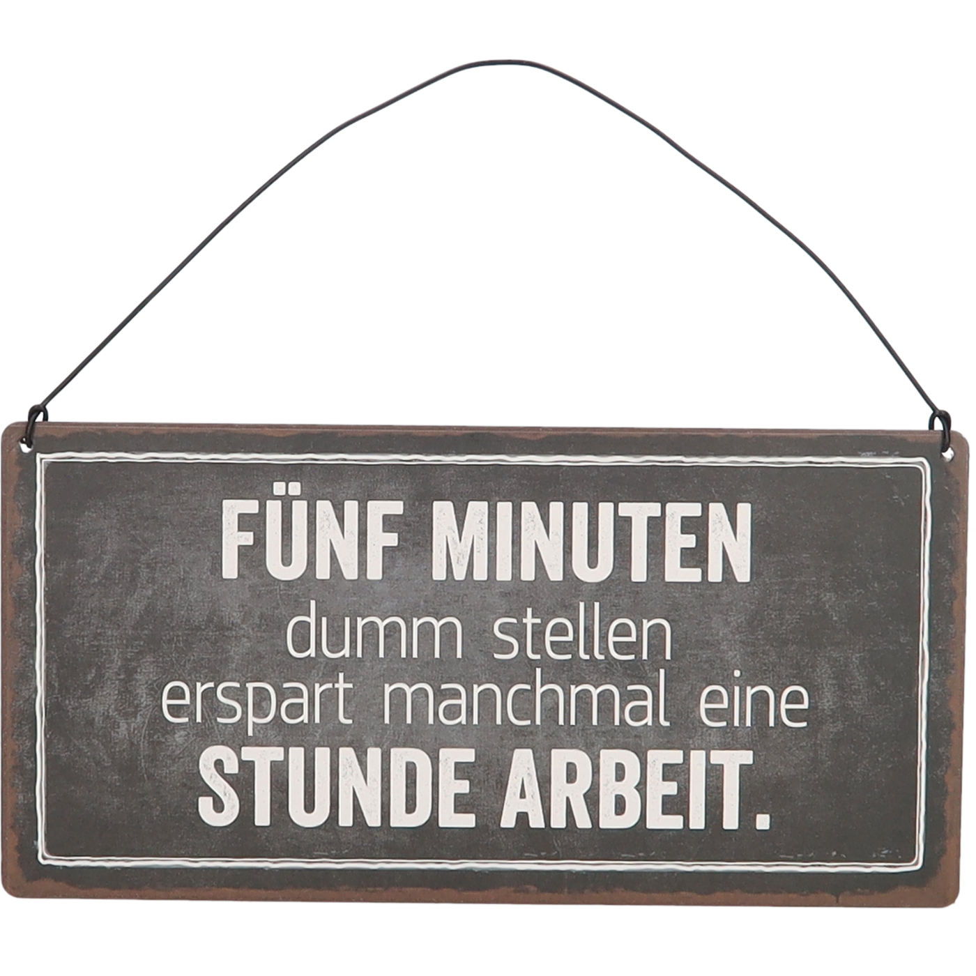 Schild "Fünf Minuten"