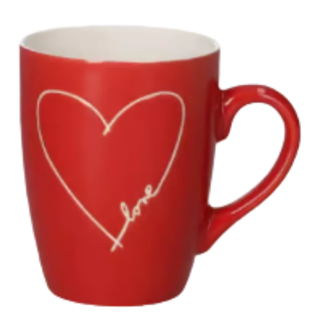Becher 'Love' rot