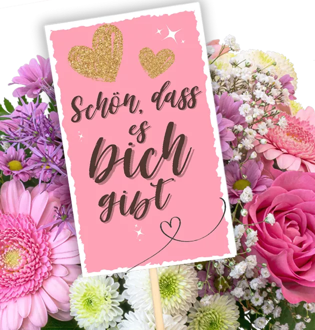 Schön, dass es dich gibt - Blumenstecker