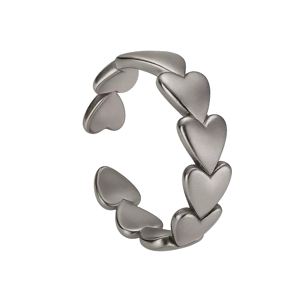 Verstellbarer Ring, Herzform 