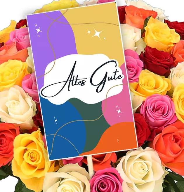 Alles Gute - Blumenstecker