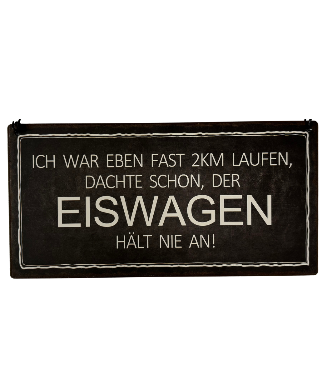 Schild "Eiswagen"