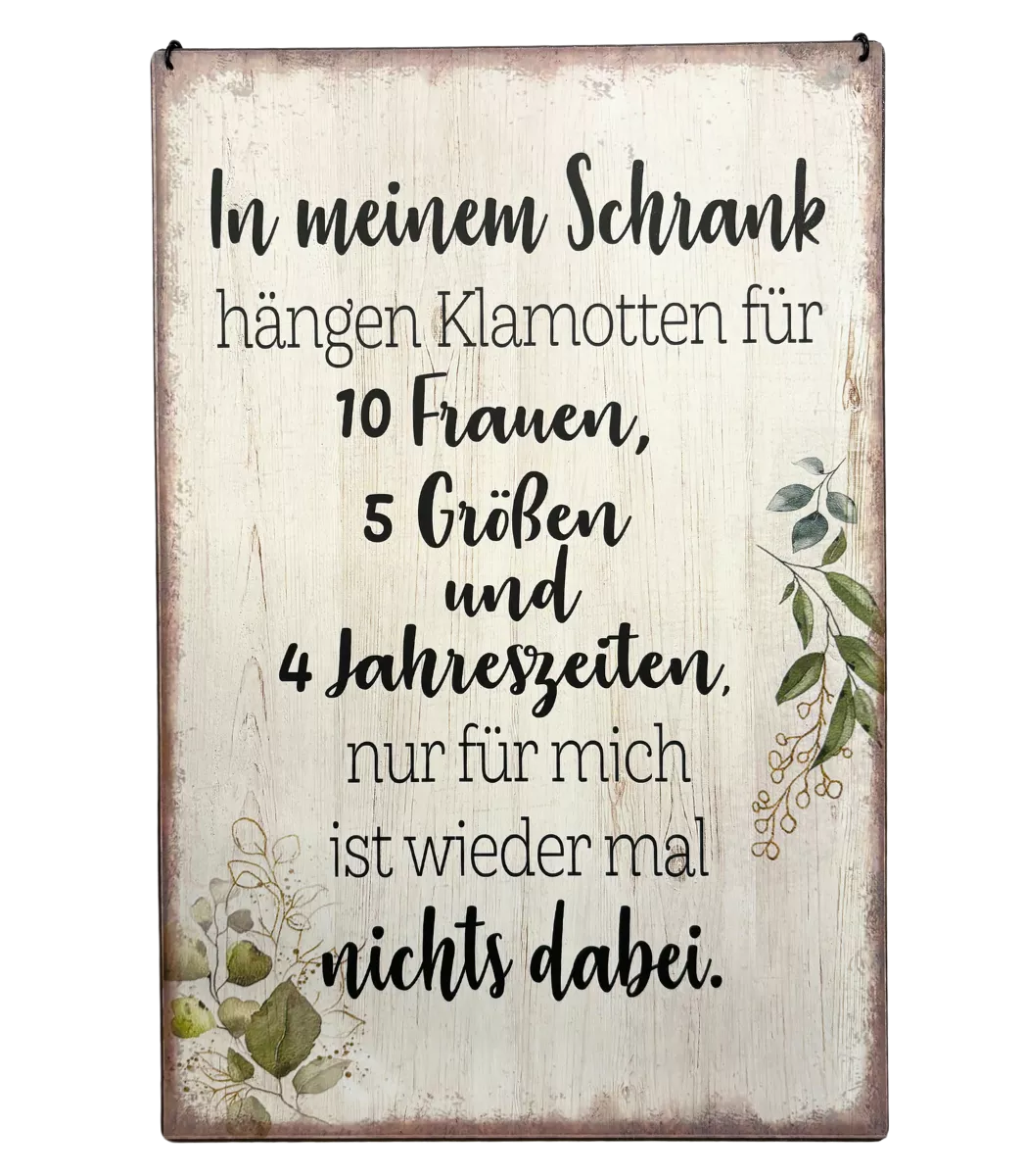 Schild "In meinem Schrank"