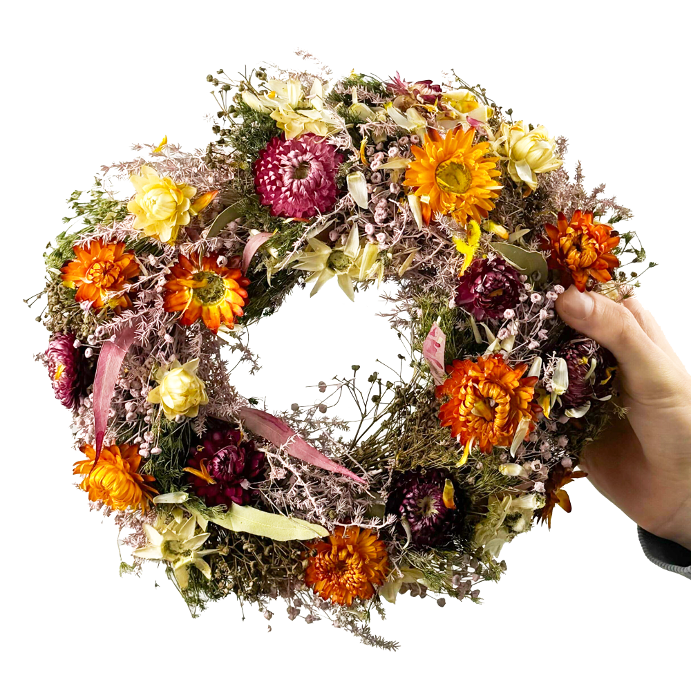 Trockenblumenkranz